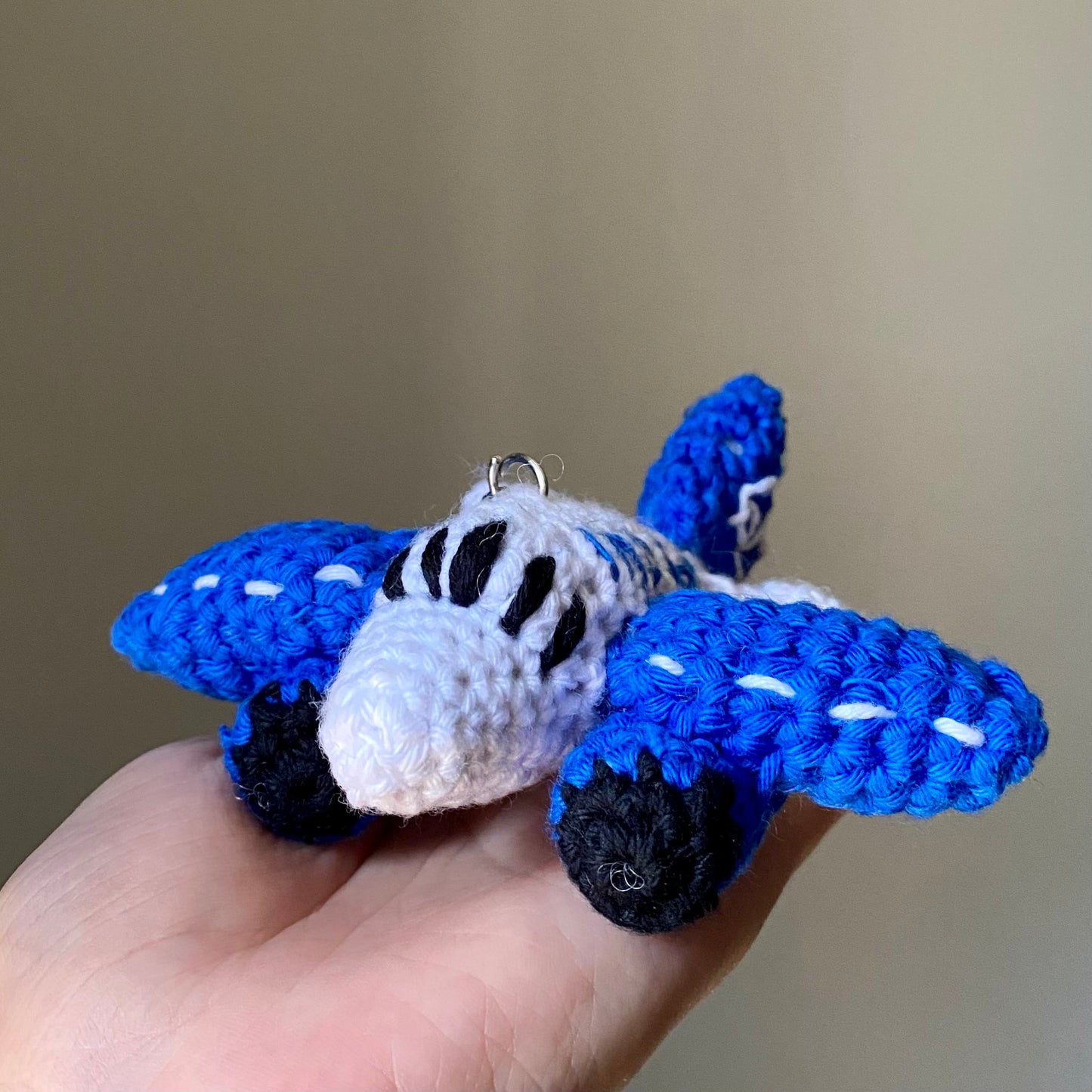 Crochet Airplane Keychain